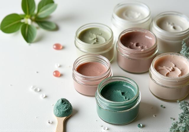 Natural clay face masks